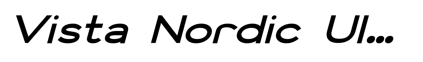 Vista Nordic Ultra Bold Italic